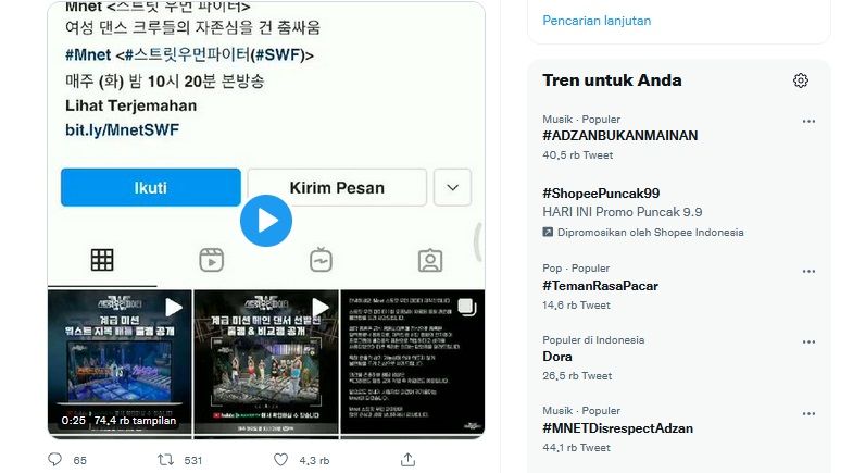 Mnet akhirnya menyampaikan permintaan maaf usai tagar #MNETDisrespectAdzan dan #ADZANBUKANMAINAN trending di Twitter.*