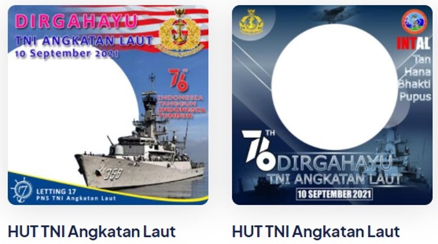 Unduh Gratis Twibbon Hut Tni Al Ke 76 Banyak Animasi Kapal Kokoh Portal Jepara