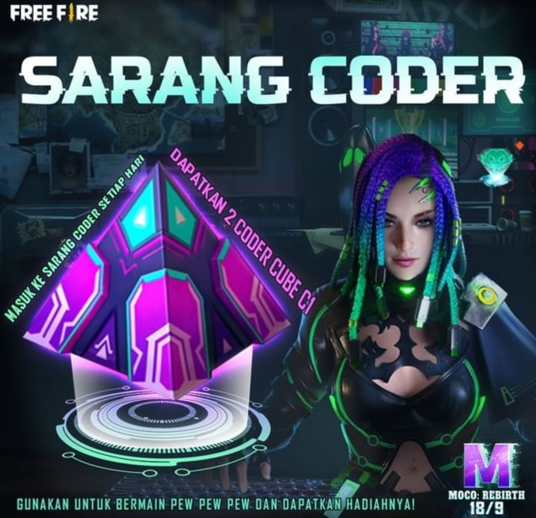 Password Moco FF Garena Free Fire September 2021, Dapatkan Moco Month Banner and the Turquoise Warning Avatar