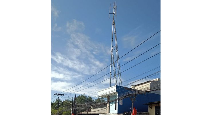 Salah satu menara telekomunikasi yang disegel Diskominfo Kota Bandung, Jumat 10 September 2021