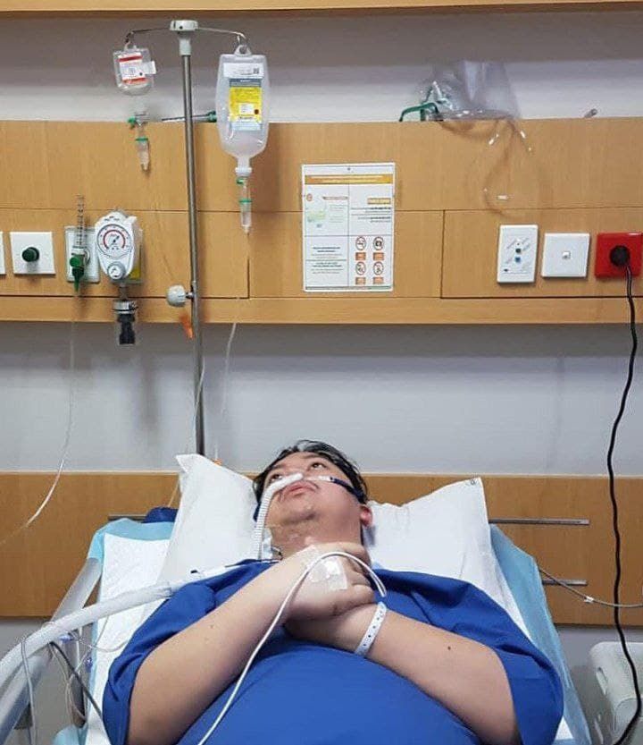 Dokumentasi Chandra Liow saat sedang mengalami perwatan di rumah sakit selama terserang badai sitokin