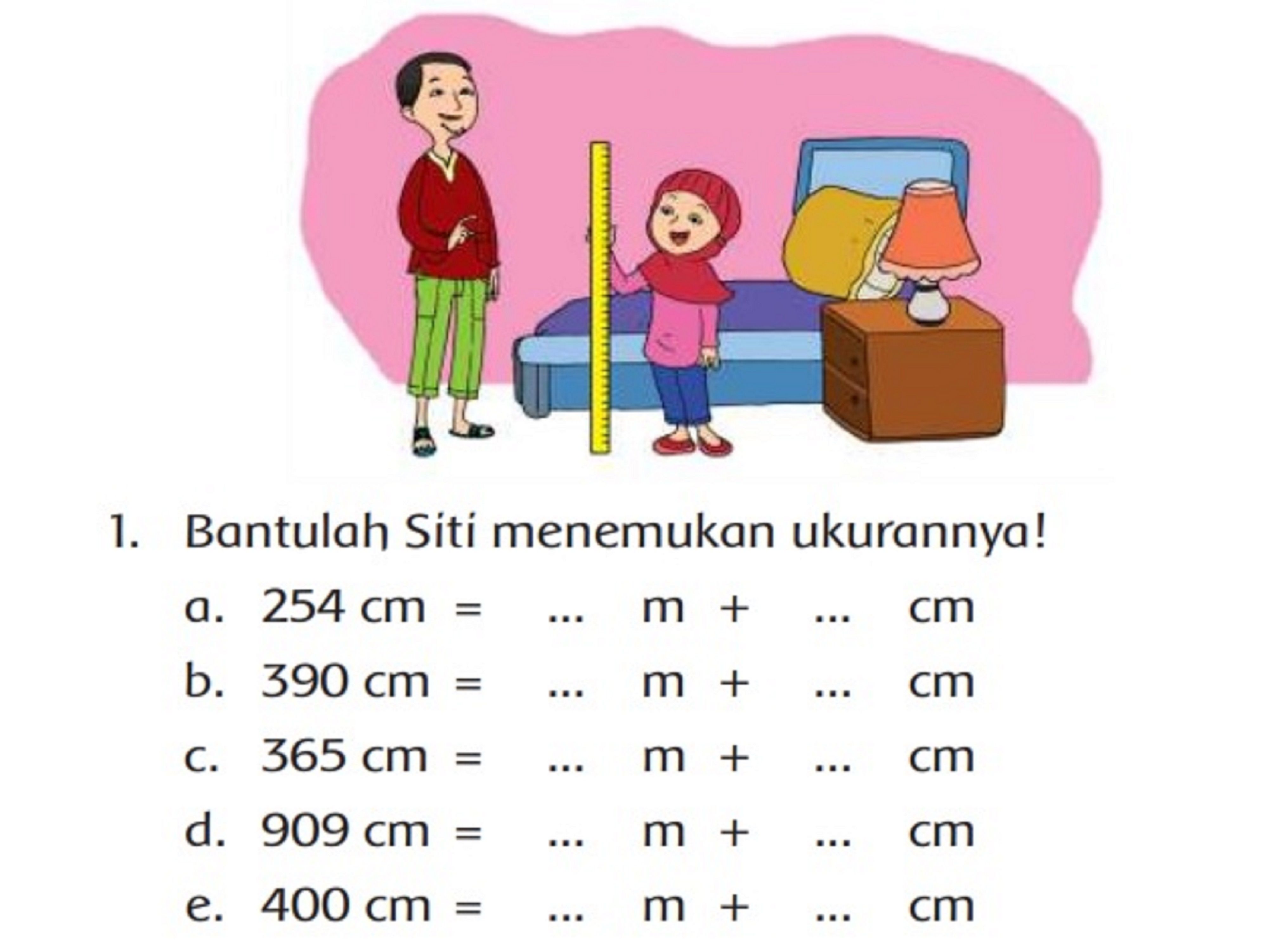 Bantu Siti Menemukan Ukurannya, Kunci Jawaban Tema 3 Kelas 3 SD MI 