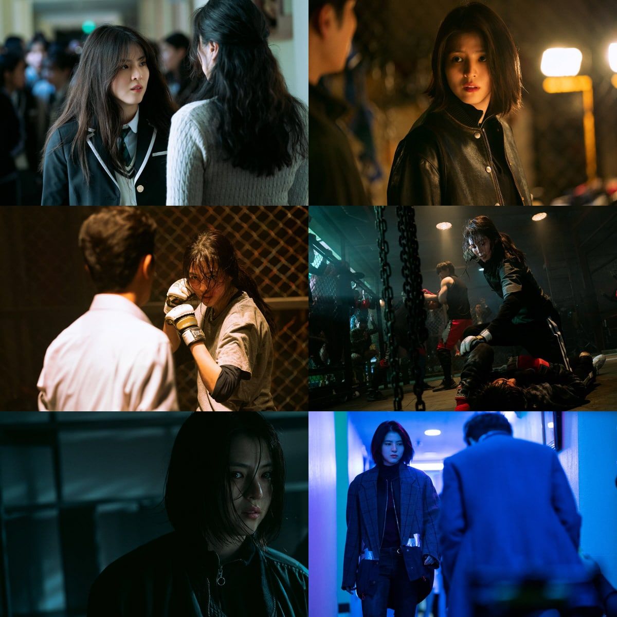 Beberapa potongan gambar saat Han So Hee sedang akting di drama terbaru My Name. 