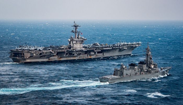 foto ilustrasi Kapal induk US Navy
