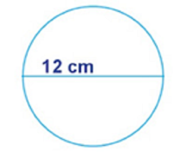 Lingkaran dengan diamater 12 cm