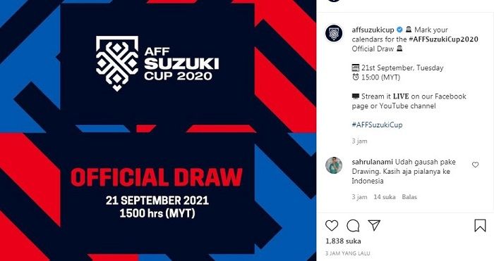 Jadwal undian babak grup Piala AFF 2020