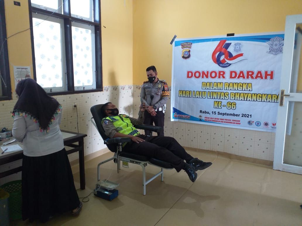 Sambut Hut Lantas Ke 66 Satuan Lalu Lintas Polres Buol Gelar Donor Darah Insulteng