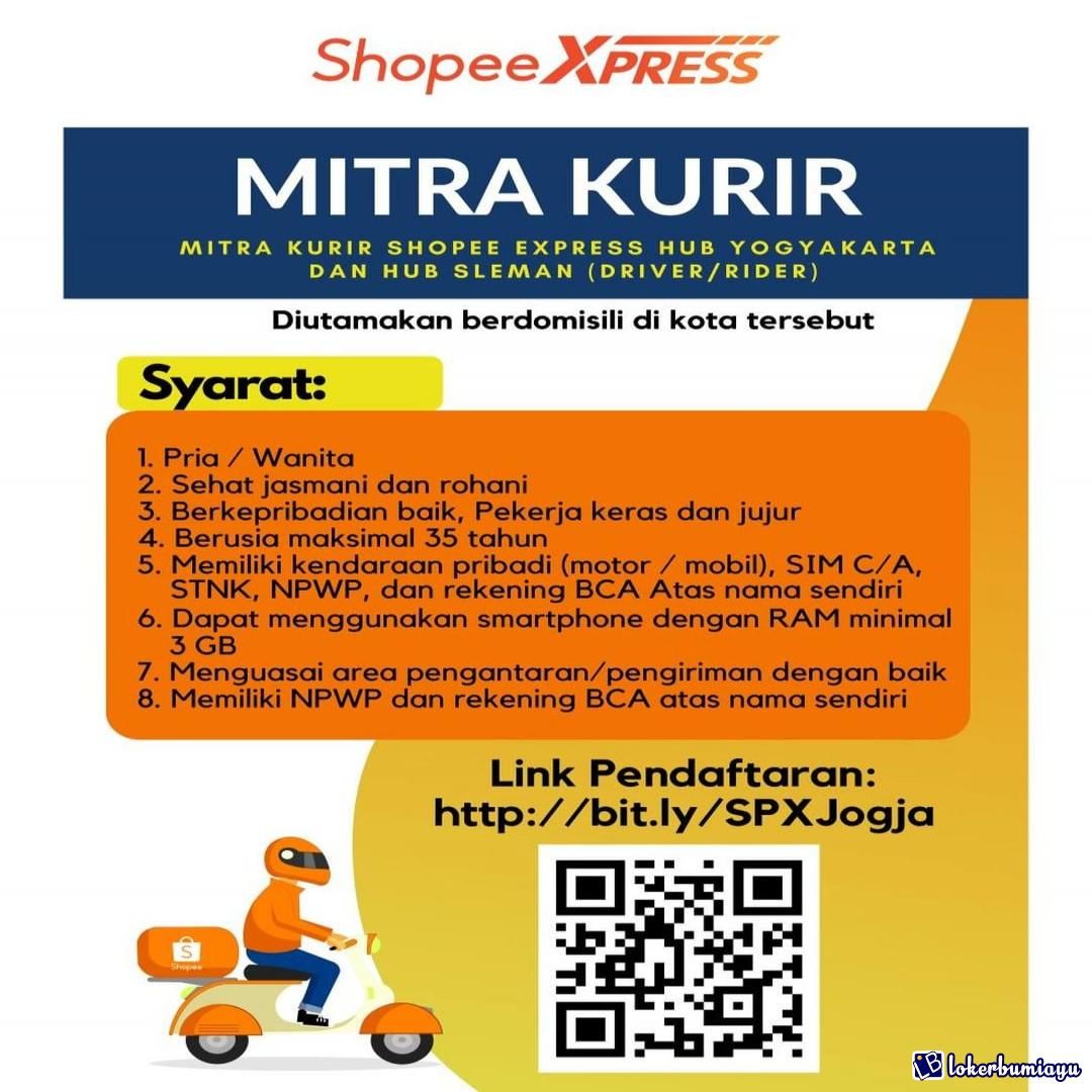 LOWONGAN KERJA di SHOPEE! Dicari Minimal Pendidikan SMP, Marketing Officer,  Mitra Kurir Shopee - Denpasar Update