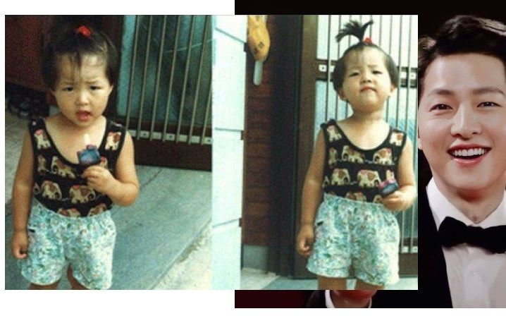 Siapa sangka Song Joong Ki waktu kecil seperti anak perempuan dengan rambut dikuncir, marah kalau disebut cantik!