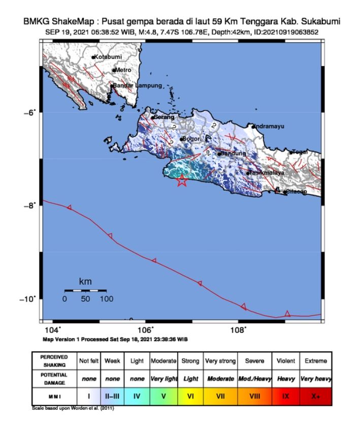 Gempa Bumi Hari Ini 19 September 2021 Guncang Maba Sulawesi Utara Dan Sukabumi Jawa Barat Zona Banten