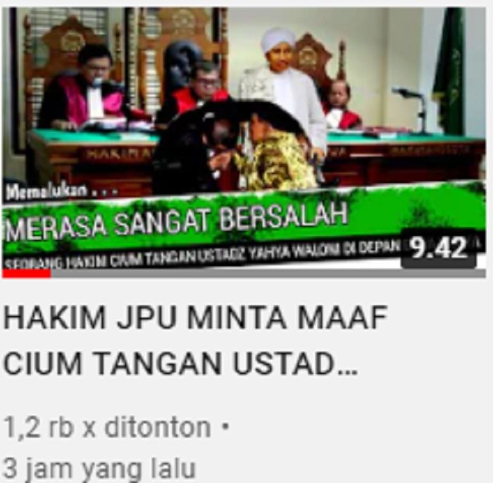 Viral Video Hakim JPU PN Jaksel Cium Tangan Ustaz Yahya Waloni dan Disaksikan oleh Buya Yahya Pasca Sidang Praperadilan? Cek Faktanya