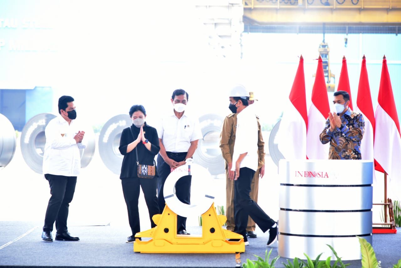 Presiden Jokowi Resmikan Pabrik Baja di Cilegon Banten