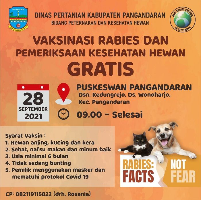 Vaksin Rabies gratis di Pangandaran.