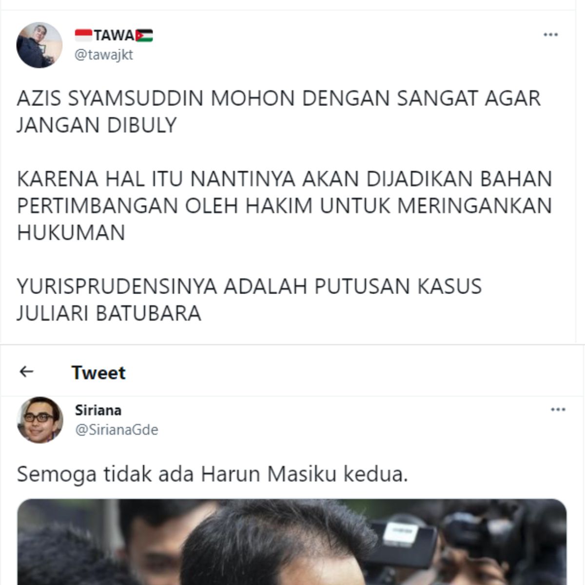 Hebohnya penangkapan Azis Syamsuddin ini pun menyebabkan namanya trending di Twitter dan menuai berbagai komentar.