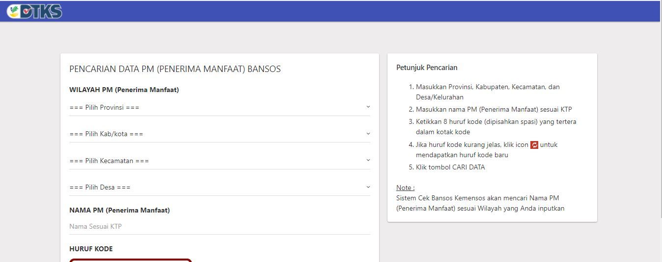 Login cekbansos.kemensos.go.id, Cara Daftar Bansos DTKS Kemensos dan Cek Penerima PKH November 2021