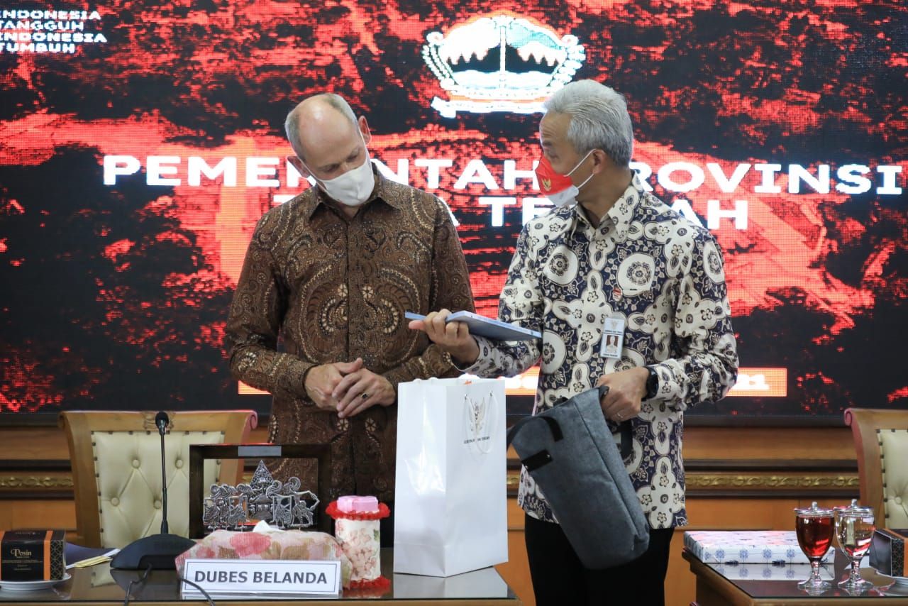 Duta Besar Belanda untuk Indonesia, Lambert Grijns datang ke Jawa Tengah untuk menemui Gubernur Ganjar Pranowo, Rabu 29 September 2021. 
