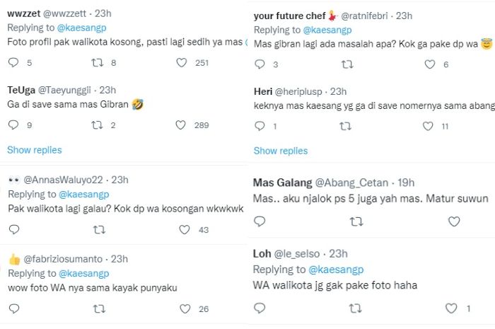 Komentar netizen pada postingan Kaesang Pangarep.