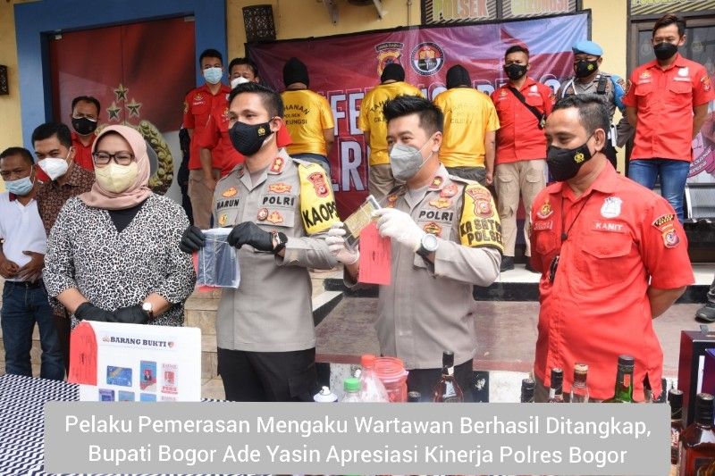 Pelaku Pemerasan Mengaku Wartawan Berhasil Ditangkap, Bupati Bogor Apresiasi Kinerja Polres Bogor