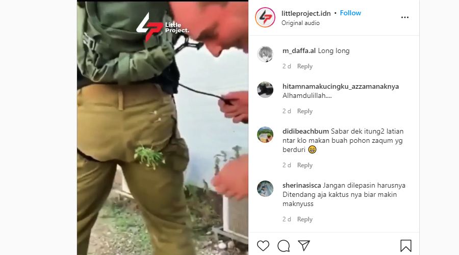 Sosok Tentara Israel Nangis 'Rewel' Pantatnya Tertusuk Kaktus, Netizen: Hobi Bunuh Rakyat, Ketusuk Nangis