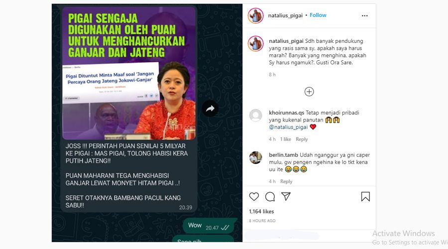 Beredar Narasi Pigai Diperintah Puan Maharani Hancurkan Ganjar Pranowo, Pigai: Apakah Saya Harus Ngamuk?