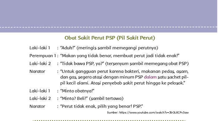 Jelaskan Isi Dari Iklan Obat Sakit Perut Psp Pil Sakit Perut Kunci Jawaban Tema 3 Kelas 5 Sd Mi Halaman 85 Portal Jember