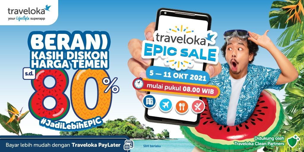 Promo Traveloka Epic Sale datang lagi.