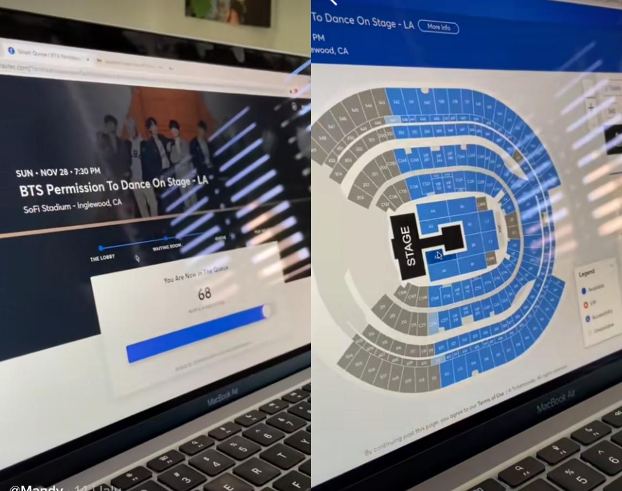 ARMY bisa memesan tiket VIP konser BTS di Los Angeles/@bts2cents