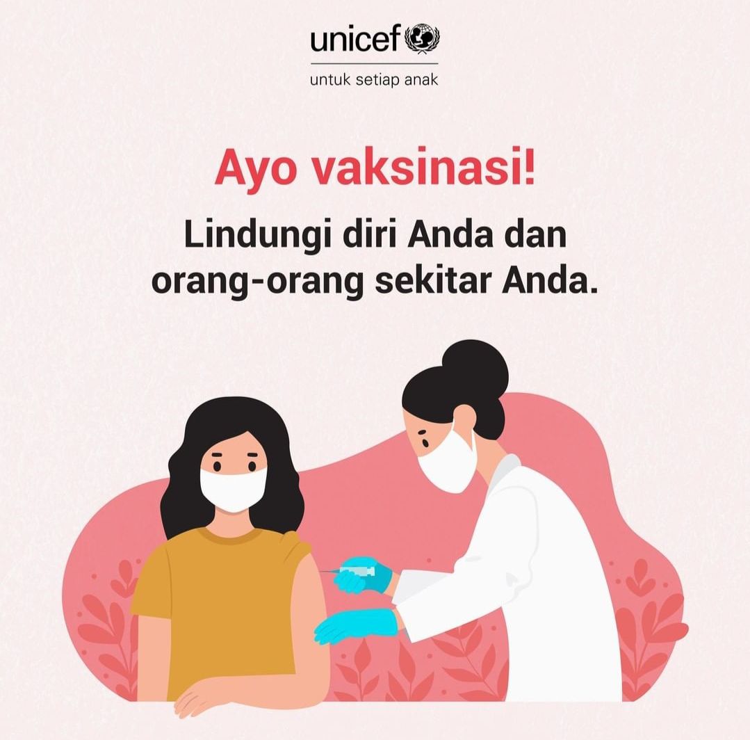 Pesan UNICEF Indonesia, 3 hal yang harus diketahu tentang efektivitas vaksin covid-19,/ tangkapan layar instagram @unicefindonesia/
