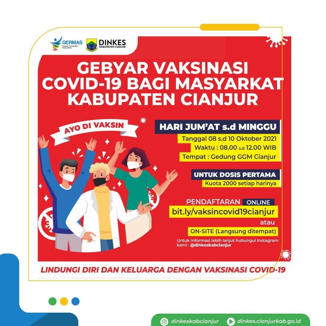 Program vaksinasi Covid-19 di Cianjur, 8-10 Oktober 2021