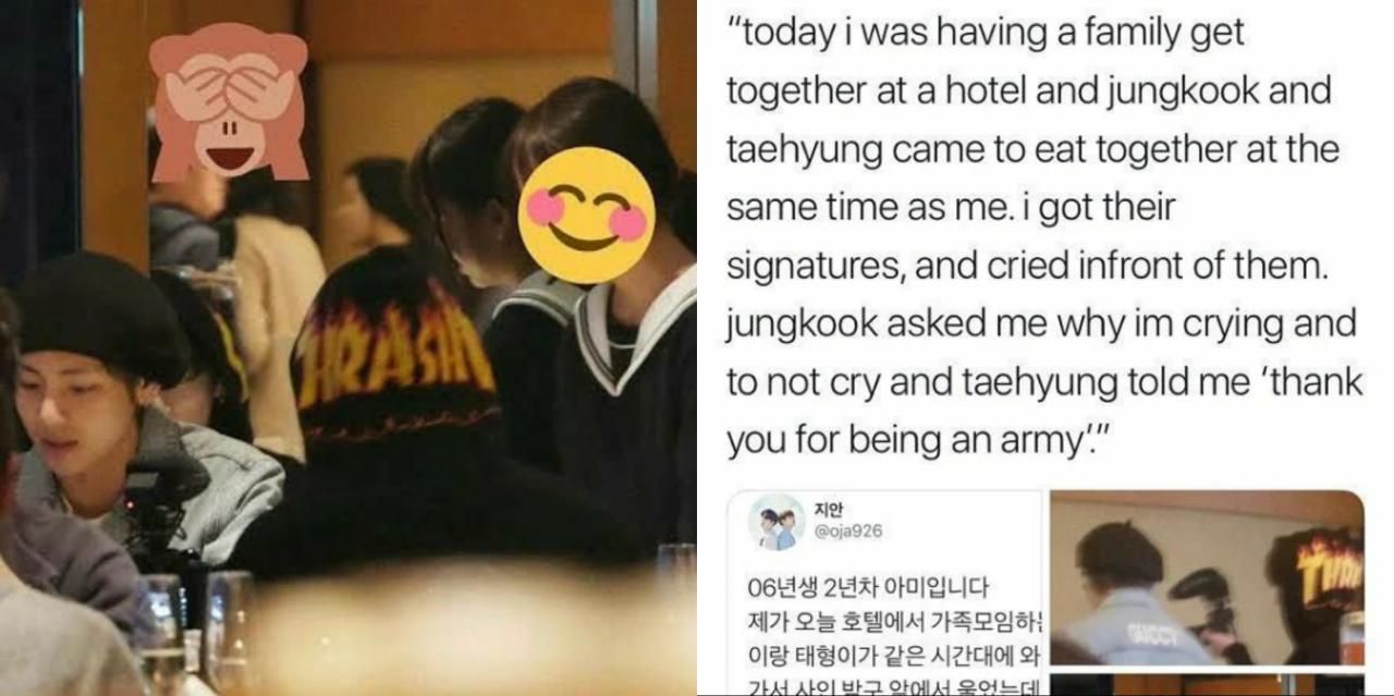 ARMY meminta tanda tangan Jungkook dan Taehyung/@7fanboy.bts