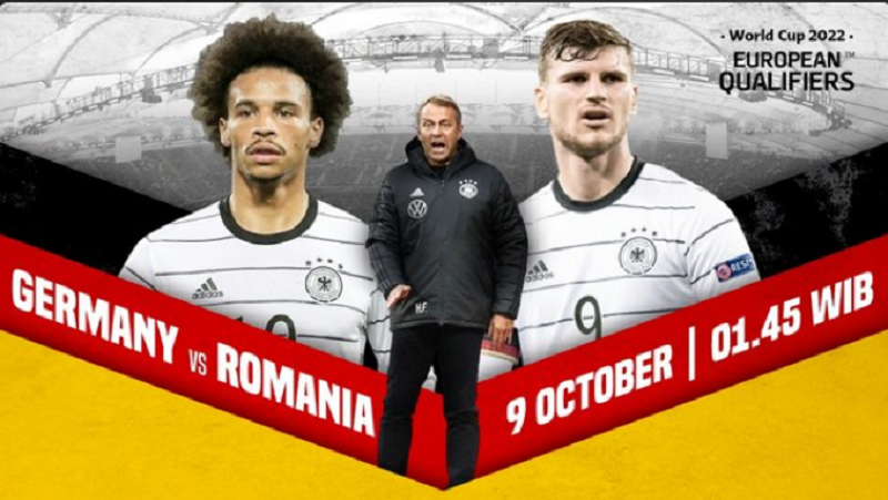 Jerman Vs Rumania di Pra Piala Dunia 2022 Zona Eropa Grup J 