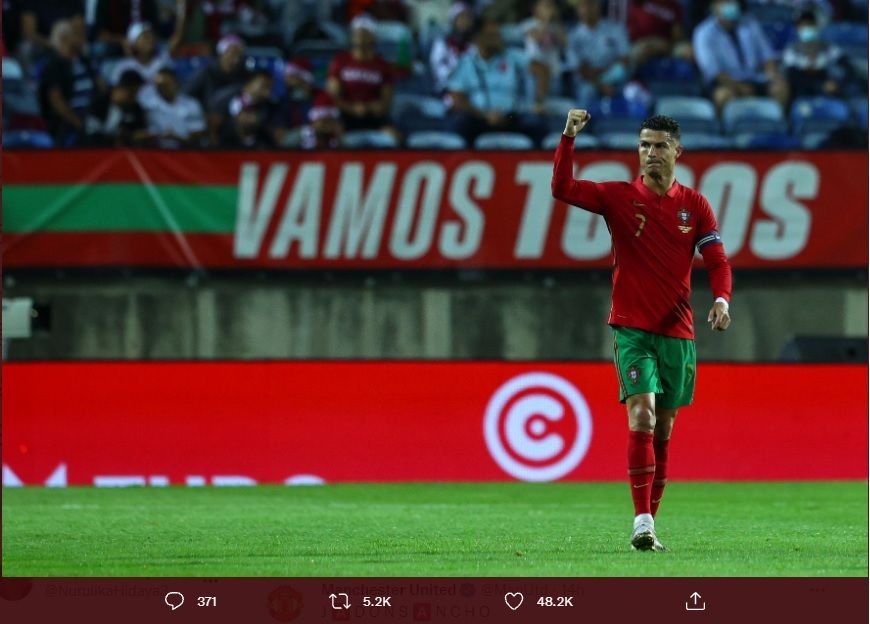 Bintang Portugal, Cristiano Ronaldo kembali mencetak gol saat dipasang starter dalam laga persahabatan melawan Qatar.