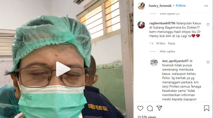 Dokter Hastry Buka Suara Hasil Otopsi Korban Pembunuhan Subang, Masyarakat Diminta Jangan Kecewa