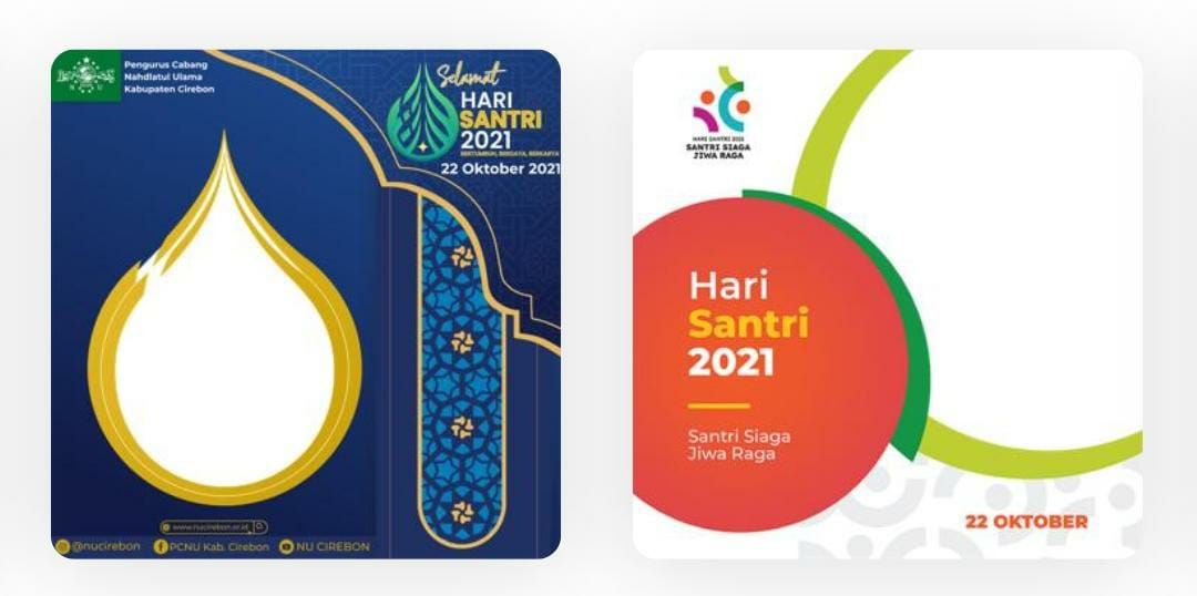 Link Twibbon Tema Hari Santri Nasional 2021 PNG, Berikut Twibbon ...