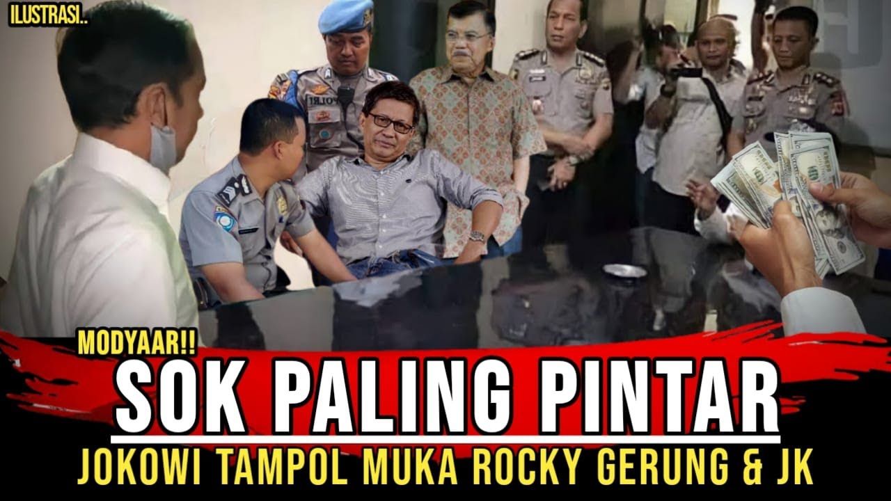 tangkap layar [HOAX] Jokowi Tampol Muka Rocky Gerung dan JK Karena Sok Paling Pintar