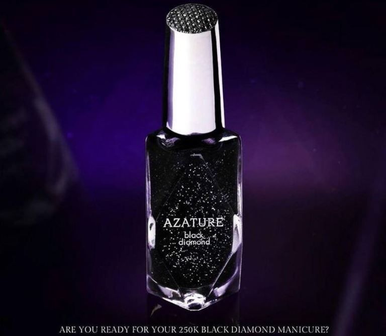 Azature’s Black Diamond Nail Polish //instagram.com/salonstrova