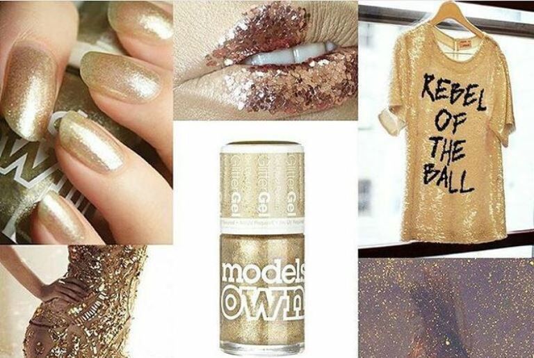 Models Own Gold Nail Polish//instagram.com/modelsownchile