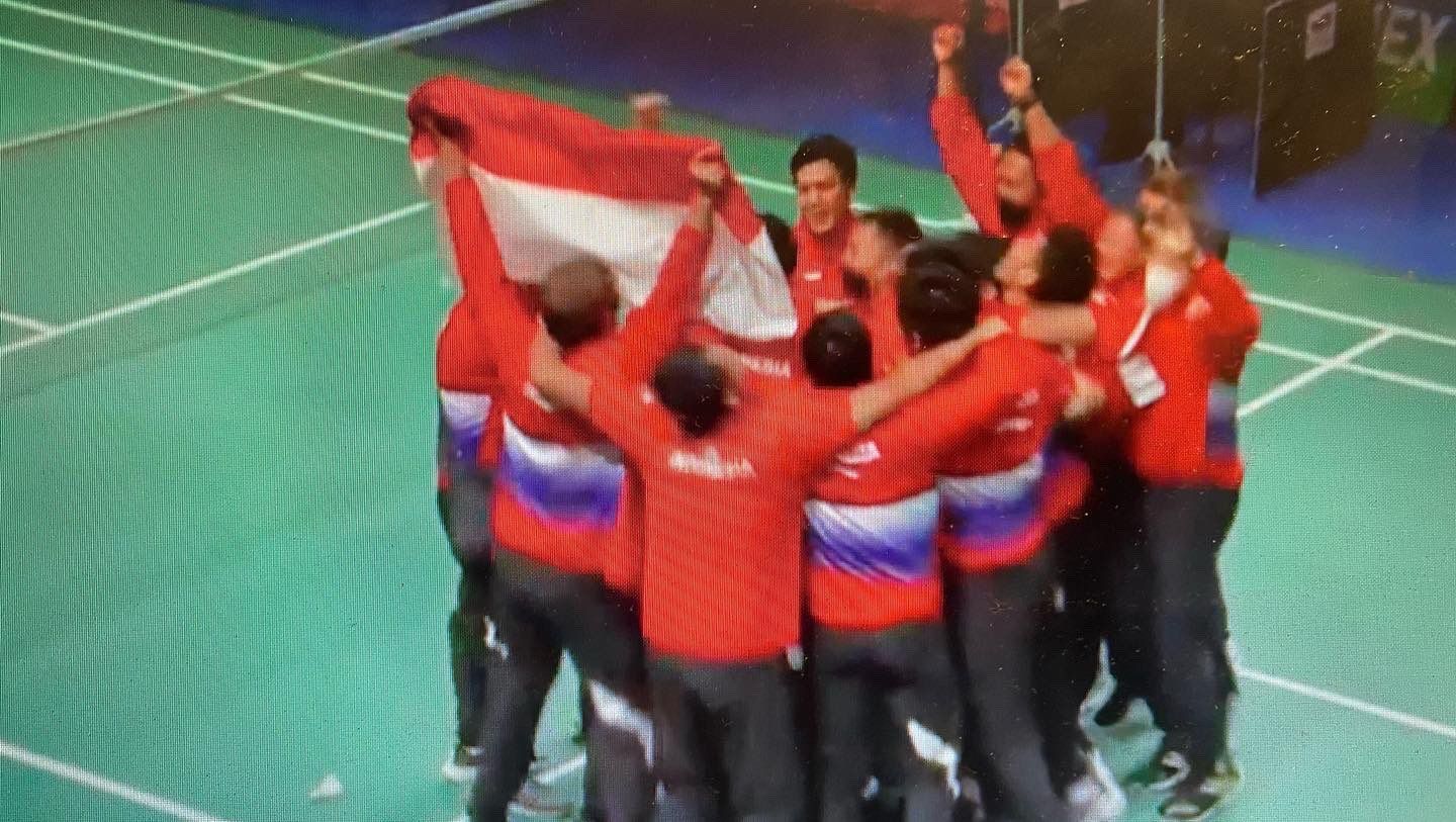 Tim bulutangkis Indonesia juara Piala Thomas 2020