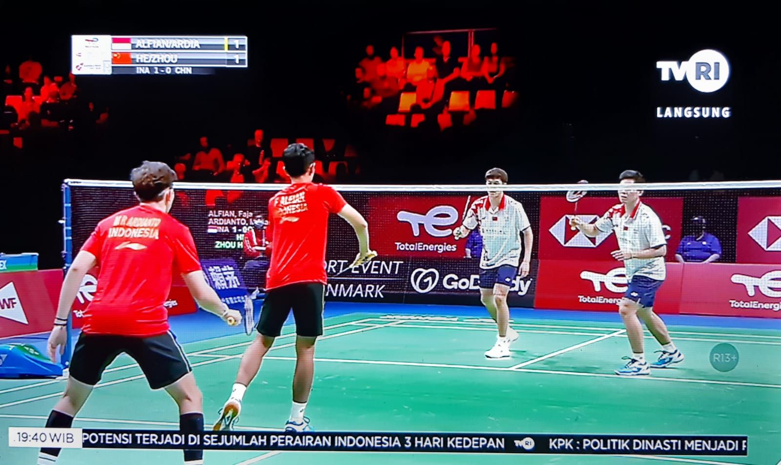 SEDANG BERLANGSUNG, Final Thomas Cup 2020, Indonesia vs China, Link Live Streaming, Indonesia Unggul 2-0