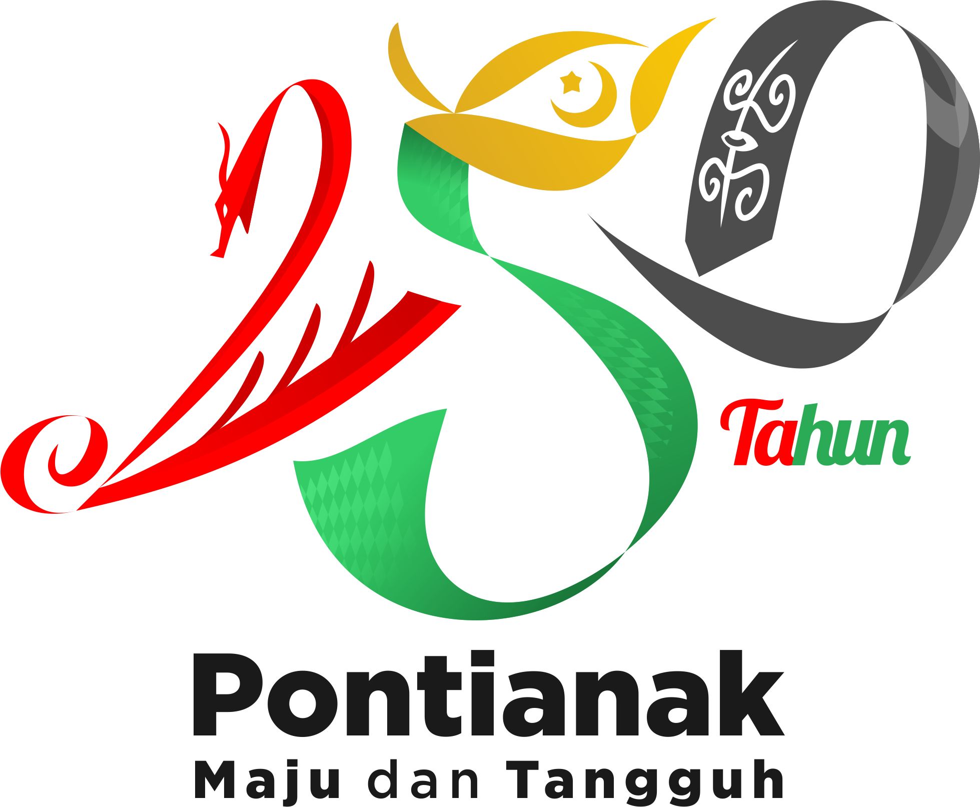 Logo Hari Jadi Kota Pontianak Ke-250 tahun 2021 format PNG CDR