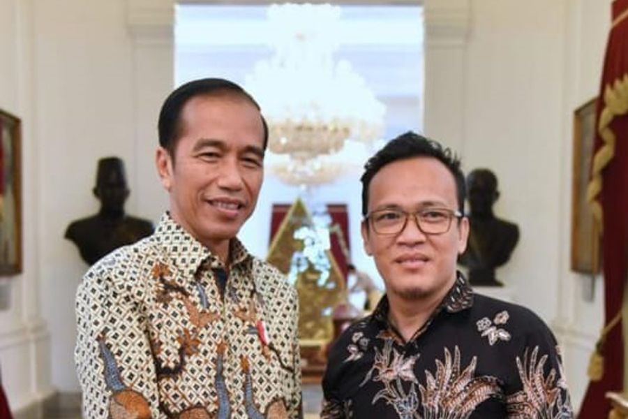 Ketua Umum JoMan Immanuel Ebenezer bersama Presiden Jokowi.