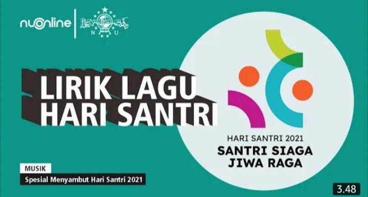 Lirik lagu Hari Santri 22 oktober 2021.