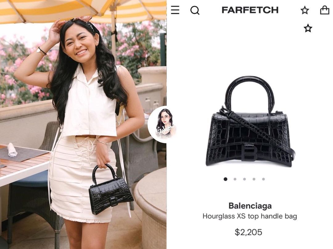 Balenciaga Hourglass XS Top Handle Bag milik Rachel Vennya ini memiliki harga Rp31 jutaan