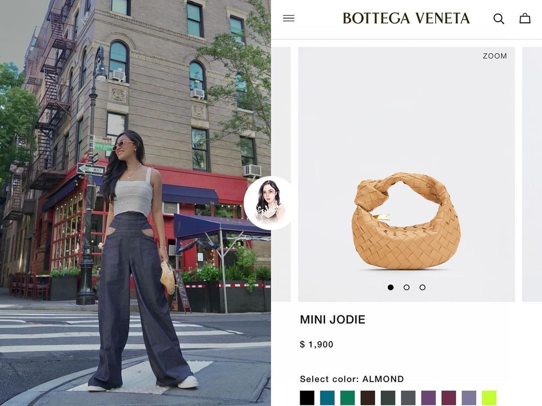 Mini Jodie Bag by BottegaVeneta milik Rachel Vennya ini memiliki harga Rp27 jutaan