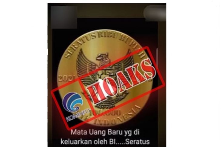 Tangkapan layar Bank Indonesia keluarkan uang koin Rp100 ribu (Kominfo.go.id)