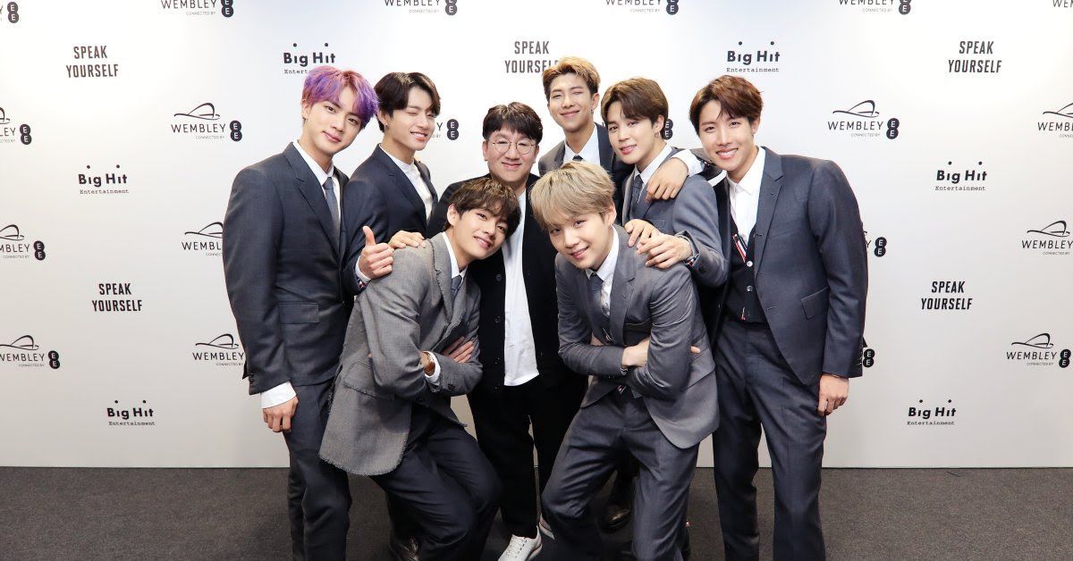 BTS with former Bighit CEO Bang Si Hyuk. | TIME