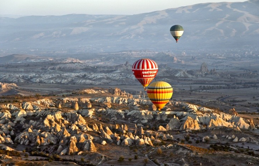 Salah satu pemandangan wisata di Cappadocia, Turki