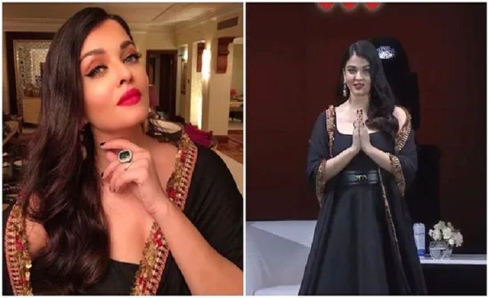 Aishwarya Rai mengenakan pakaian Sabyasachi untuk acara Paris Fashion Week.*  