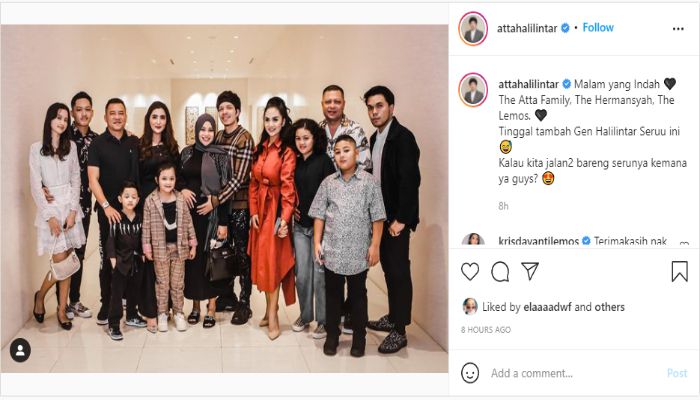 Berhasil menyatukan keluarga Anang Hermansyah dan Raul Lemos, begini ungkapan bahagia Atta Halilintar.