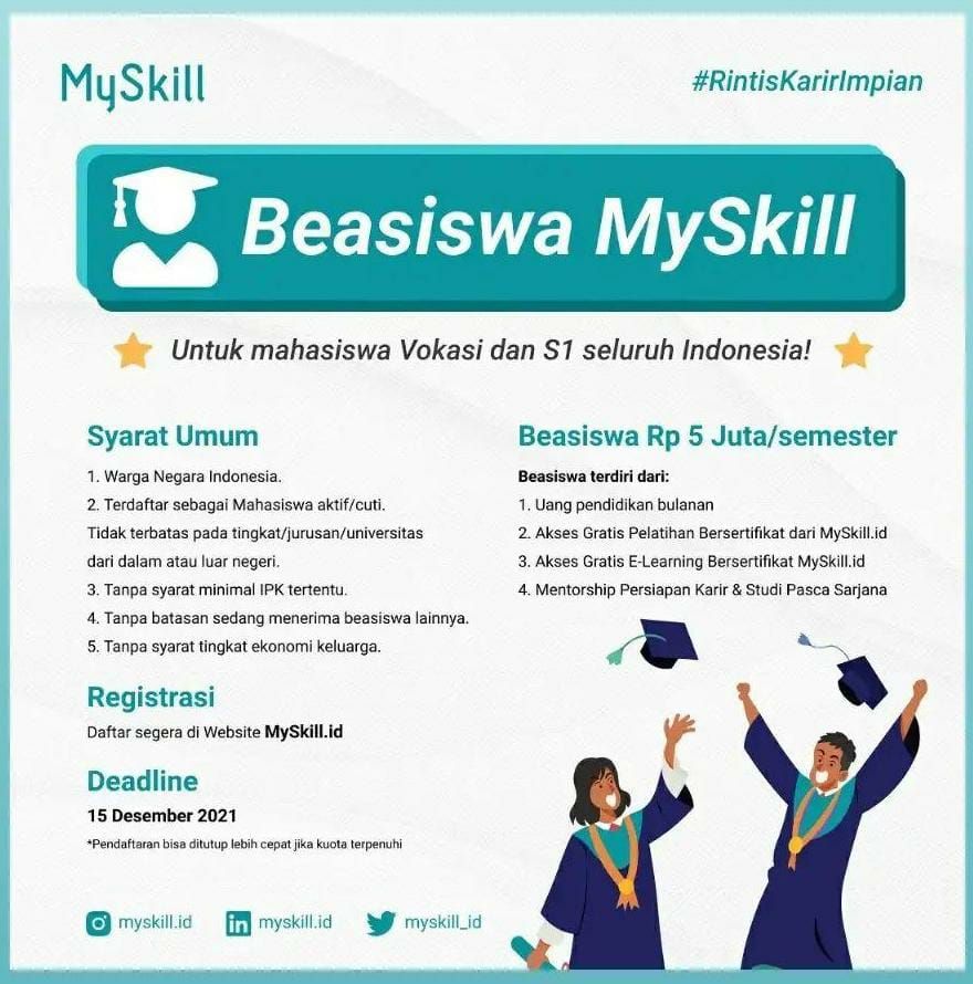 Link Pendaftaran Beasiswa MySkill 2021, Lengkap Dengan Persyaratan Dan ...